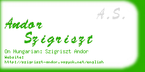 andor szigriszt business card